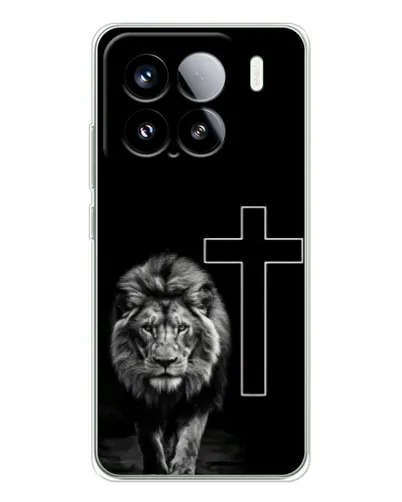 Чехол для Xiaomi 15S Pro с картинкой «Лев и Крест»