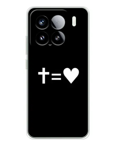 Чехол для Xiaomi 15S Pro с картинкой «Крест и Сердце»