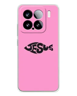 Чехол для Xiaomi 15S Pro с картинкой «Розовый символ  Jesus»