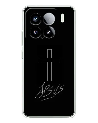 Чехол для Xiaomi 15S Pro с картинкой «Графический крест Jesus» Чехол для Xiaomi 15S Pro с картинкой «Графический крест Jesus»