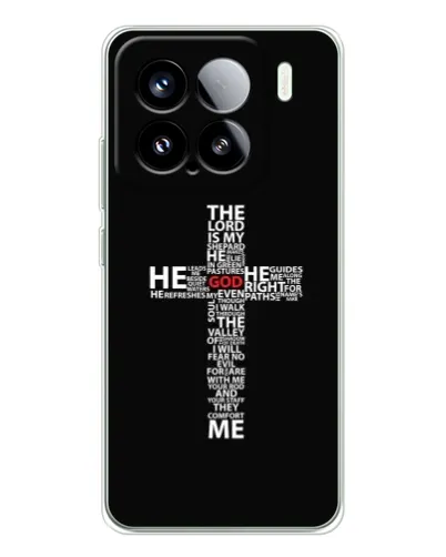 Чехол для Xiaomi 15S Pro с картинкой «Текстовый крест» Чехол для Xiaomi 15S Pro с картинкой «Текстовый крест»