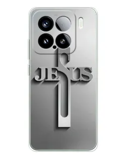 Чехол для Xiaomi 15S Pro с картинкой «Металлический крест Jesus»