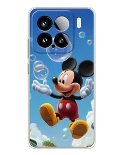 Чехол для Xiaomi 15S Pro с картинкой «Mickey и мыльные пузыри»