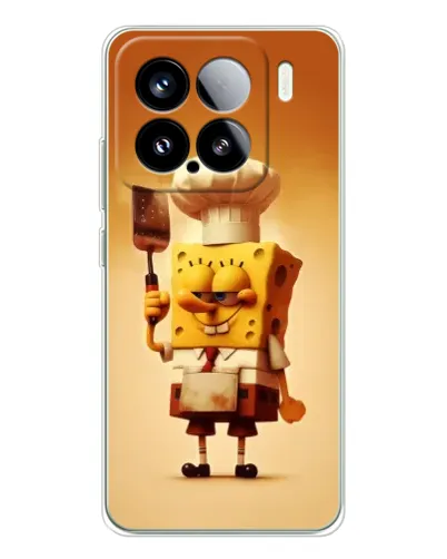 Чехол для Xiaomi 15S Pro с картинкой «Губка Боб повар»