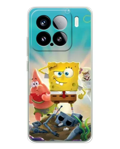 Чехол для Xiaomi 15S Pro с картинкой «Спанч Боб победитель»