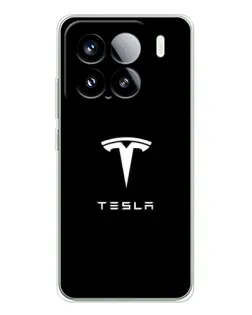 Чохол для Xiaomi 15S Pro з картинкою «Tesla White Logo»
