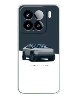 Чохол для Xiaomi 15S Pro з картинкою «Сріблястий Cybertruck Tesla»