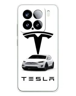 Чохол для Xiaomi 15S Pro з картинкою «Tesla White Style»