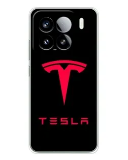 Чохол для Xiaomi 15S Pro з картинкою «Tesla Red Logo»