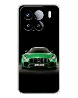 Чехол для Xiaomi 15S Pro с картинкой «Mercedes — неоновый лого»