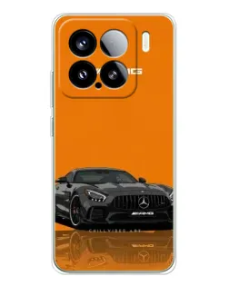 Чехол для Xiaomi 15S Pro с картинкой «Оранжевый Mercedes AMG»