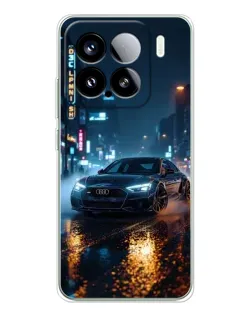 Чехол для Xiaomi 15S Pro с картинкой «Ночной город и Audi»