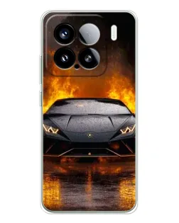Чохол для Xiaomi 15S Pro з картинкою «Lamborghini у вогні»