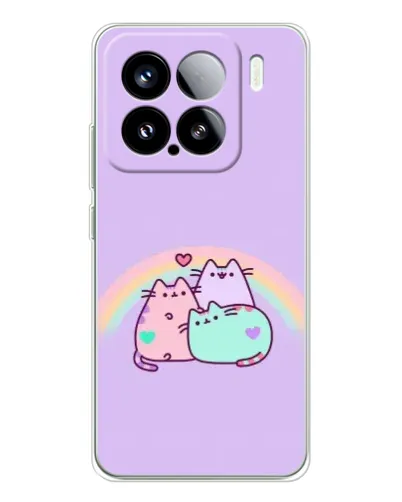 Чехол для Xiaomi 15S Pro с картинкой «Радужные Пушины»