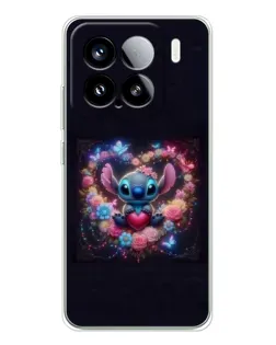 Чехол для Xiaomi 15S Pro с картинкой «Stitch в цветах»