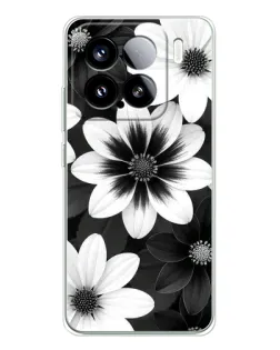 Чохол для Xiaomi 15S Pro з картинкою «Монохромні айстри» Чохол для Xiaomi 15S Pro з картинкою «Монохромні айстри»
