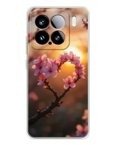 Чохол для Xiaomi 15S Pro з картинкою «Рожевий цвіт сердечко на тлі заходу» Чохол для Xiaomi 15S Pro з картинкою «Рожевий цвіт сердечко на тлі заходу»