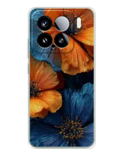 Чохол для Xiaomi 15S Pro з картинкою «Яскрава синьо-помаранчева флора» Чохол для Xiaomi 15S Pro з картинкою «Яскрава синьо-помаранчева флора»
