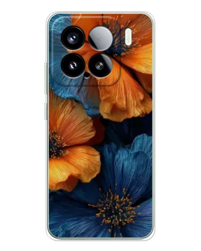 Чехол для Xiaomi 15S Pro с картинкой «Яркая сине-оранжевая флора» Чехол для Xiaomi 15S Pro с картинкой «Яркая сине-оранжевая флора»