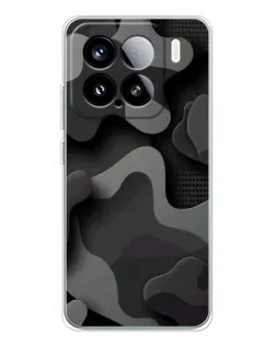 Чохол для Xiaomi 15S Pro з картинкою «Темний абстрактний камуфляж»