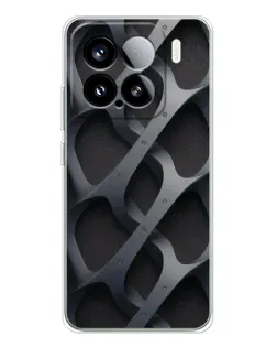Чохол для Xiaomi 15S Pro з картинкою «Об'ємне сіре плетіння»