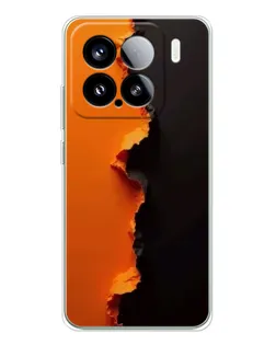 Чохол для Xiaomi 15S Pro з картинкою «Помаранчевий розлом»