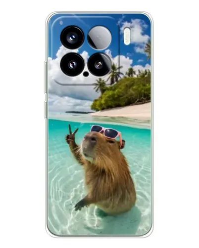 Чехол для Xiaomi 15S Pro с картинкой «Капибара на море» Чехол для Xiaomi 15S Pro с картинкой «Капибара на море»