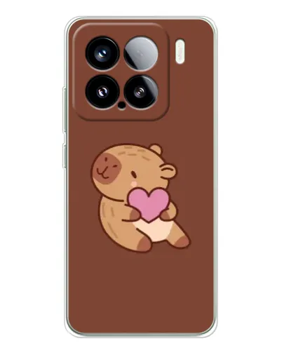 Чехол для Xiaomi 15S Pro с картинкой «Капибара с сердцем» Чехол для Xiaomi 15S Pro с картинкой «Капибара с сердцем»