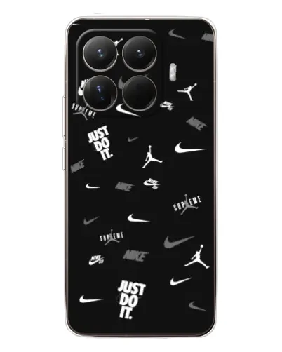 Чехол для Xiaomi 15T Pro с картинкой «Nike Black Pattern»