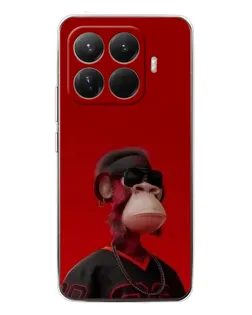 Чехол для Xiaomi 15T Pro с картинкой «Bored Ape в красном»
