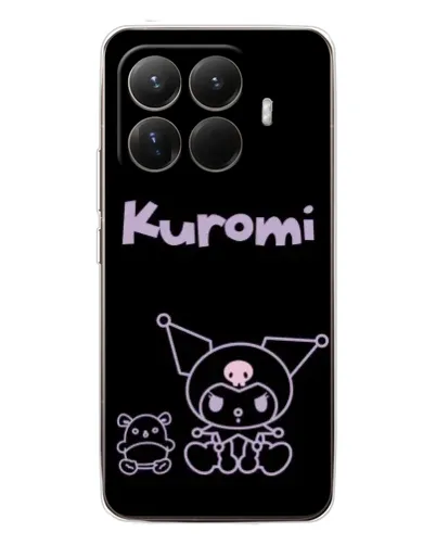 Чохол для Xiaomi 15T Pro з картинкою «Kuromi — чорний мінімалізм»