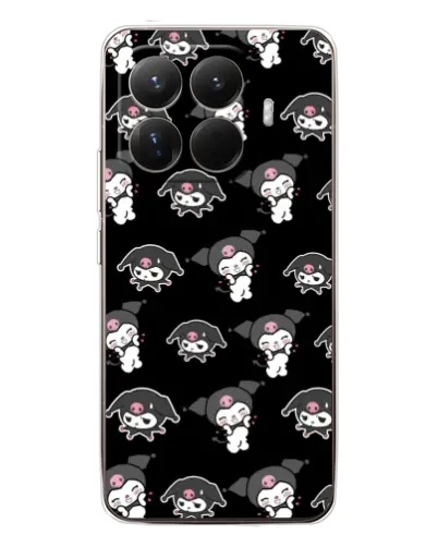 Чохол для Xiaomi 15T Pro з картинкою «Чорний паттерн Kuromi»