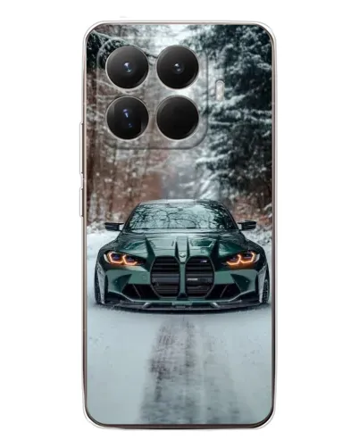 Чохол для Xiaomi 15T Pro з картинкою «BMW у зимовому лісі»
