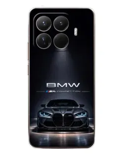 Чехол для Xiaomi 15T Pro с картинкой «BMW сквозь ночной город»