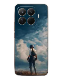 Чехол для Xiaomi 15T Pro с картинкой «Герой PUBG на скале»