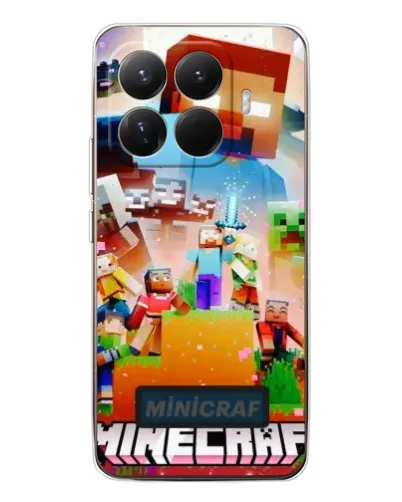 Чехол для Xiaomi 15T Pro с картинкой «Minecraft герои игры»