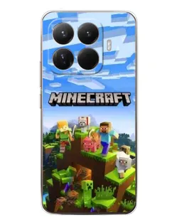 Чехол для Xiaomi 15T Pro с картинкой «Minecraft классический мир»