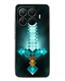 Чехол для Xiaomi 15T Pro с картинкой «Алмазный меч неон»