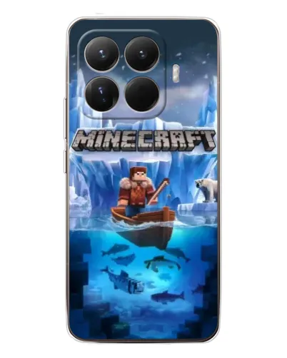 Чехол для Xiaomi 15T Pro с картинкой «Minecraft ледяной мир»