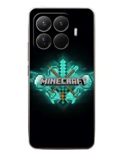 Чехол для Xiaomi 15T Pro с картинкой «Minecraft Diamond лого»