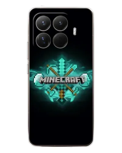 Чехол для Xiaomi 15T Pro с картинкой «Minecraft Diamond лого»