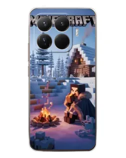 Чехол для Xiaomi 15T Pro с картинкой «Зимний Minecraft»