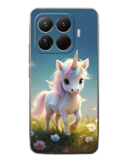 Чехол для Xiaomi 15T Pro с картинкой «Единорог на поляне»