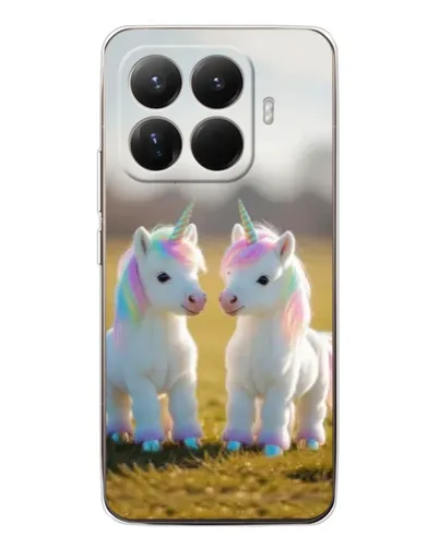 Чехол для Xiaomi 15T Pro с картинкой «Пара единорогов»
