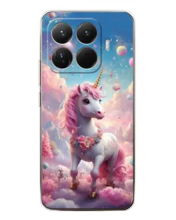 Чехол для Xiaomi 15T Pro с картинкой «Единорог среди облаков»