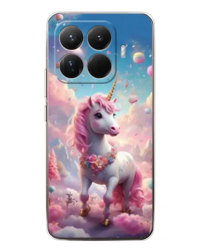 Чехол для Xiaomi 15T Pro с картинкой «Единорог среди облаков»