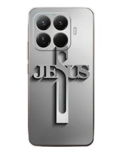 Чохол для Xiaomi 15T Pro з картинкою «Металевий хрест Jesus»