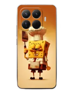 Чехол для Xiaomi 15T Pro с картинкой «Губка Боб повар»