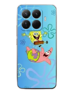 Чехол для Xiaomi 15T Pro с картинкой «Спанч Боб и Патрик»