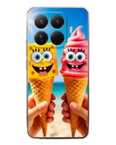 Чехол для Xiaomi 15T Pro с картинкой «Спанч Боб мороженое»